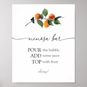 Poster Symbole de la barre orange Mimosa