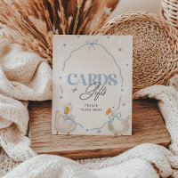 Symbole de la boîte bleue oie soie Cartes et cadea