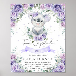 Poster Symbole de la Capsule de 1er Anniversaire Florale 
