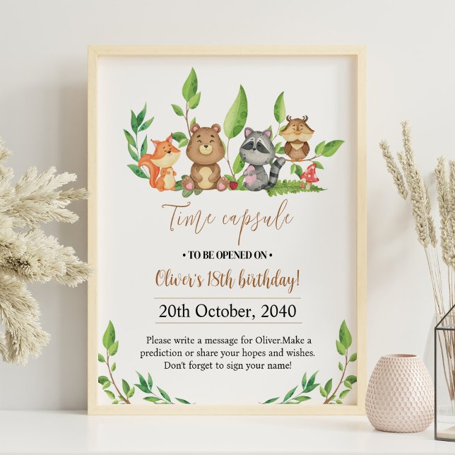 Poster Symbole de la capsule de l'heure d'anniversaire de (Créateur téléchargé)