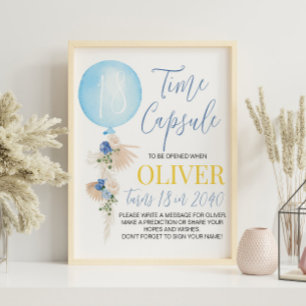 Poster Symbole de la capsule de l'heure d'anniversaire du