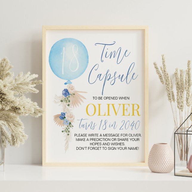 Poster Symbole de la capsule de l'heure d'anniversaire du (Créateur téléchargé)