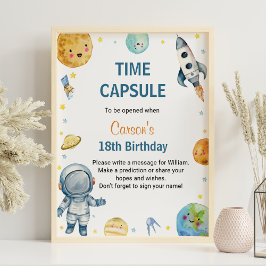 Poster Symbole de la capsule d'heure d'anniversaire des p