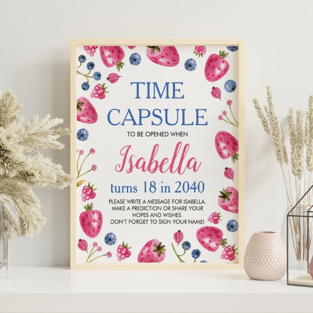 Poster Symbole de la capsule horaire Berry Sweet Birthday (Créateur téléchargé)