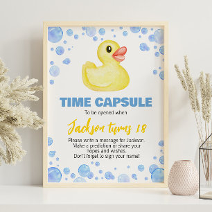 Poster Symbole de la capsule horaire de l'anniversaire du