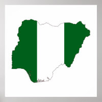 symbole de la carte du drapeau du pays nigeria