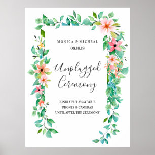 Poster Symbole de la cérémonie de Mariage débranchée de l