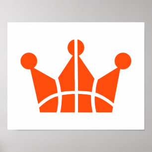 Poster Symbole de la couronne de basket-ball
