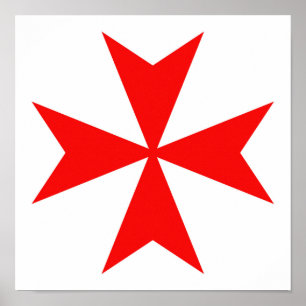 Poster symbole de la croix-rouge
