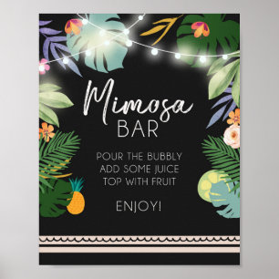 Poster Symbole de la Douche d'Anniversaire Tropicale de M