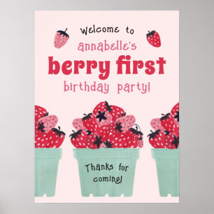 Poster Symbole de la fête d'anniversaire de Berry