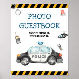 Poster Symbole de la fête d'anniversaire de la police