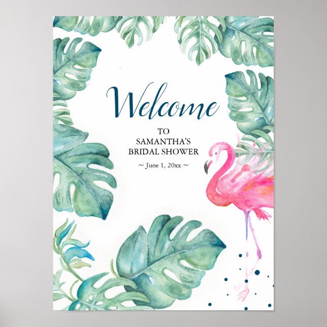 Poster Symbole de la fête de bienvenue de Flamant rose ro (Devant)