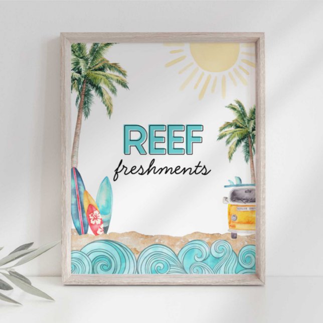 Poster Symbole de la fête de boisson Reef Fresments (Créateur téléchargé)