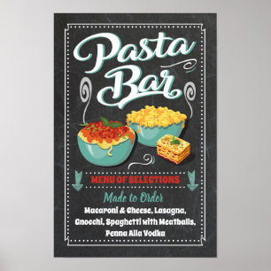 Poster Symbole de la fête de la barre de pâtes