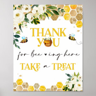Poster Symbole de la fête des Baby showers d'abeilles Mam