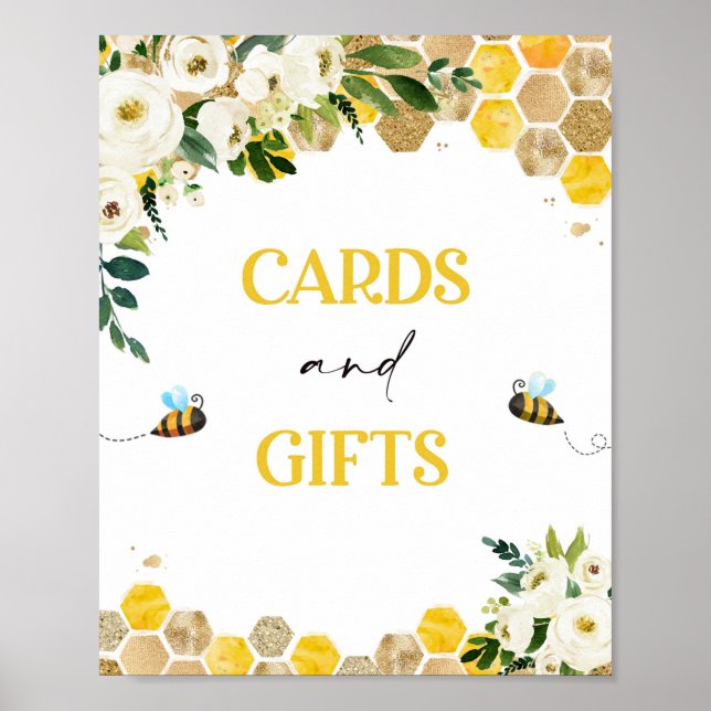 Poster Symbole de la fête des Baby showers d'abeilles Mam (Devant)