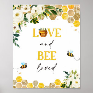 Poster Symbole de la fête des Baby showers d'abeilles Mam