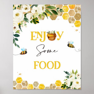 Poster Symbole de la fête des Baby showers d'abeilles Mam