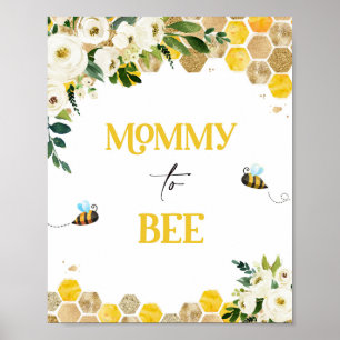 Poster Symbole de la fête des Baby showers d'abeilles Mam