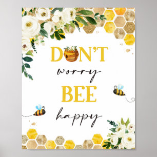 Poster Symbole de la fête des Baby showers d'abeilles Mam