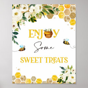 Poster Symbole de la fête des Baby showers d'abeilles Mam