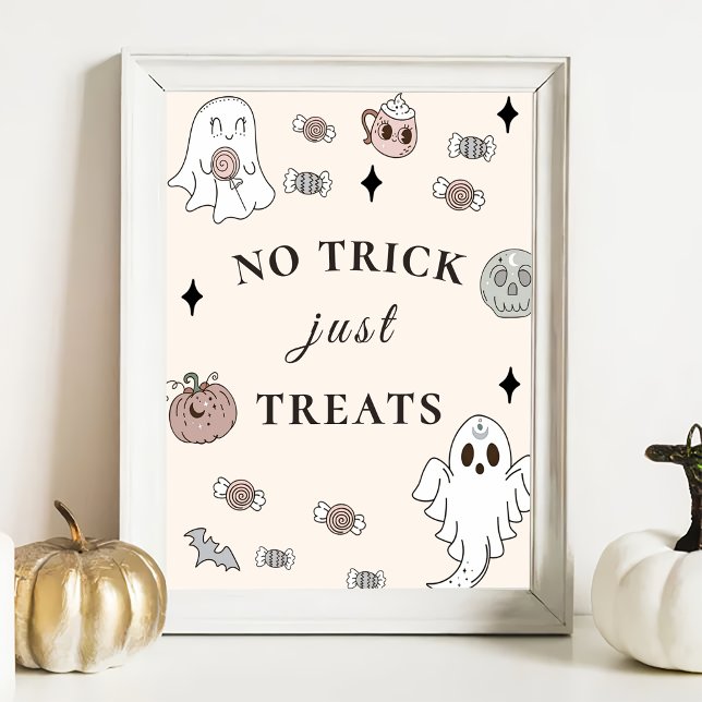 Poster Symbole de la fête d'Halloween No Trick (Créateur téléchargé)