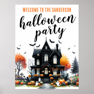 Poster Symbole de la fête d'Halloween pour adultes