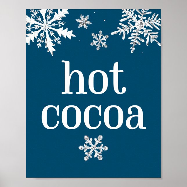 Poster Symbole de la fête du flocon de neige au cacao cha (Devant)