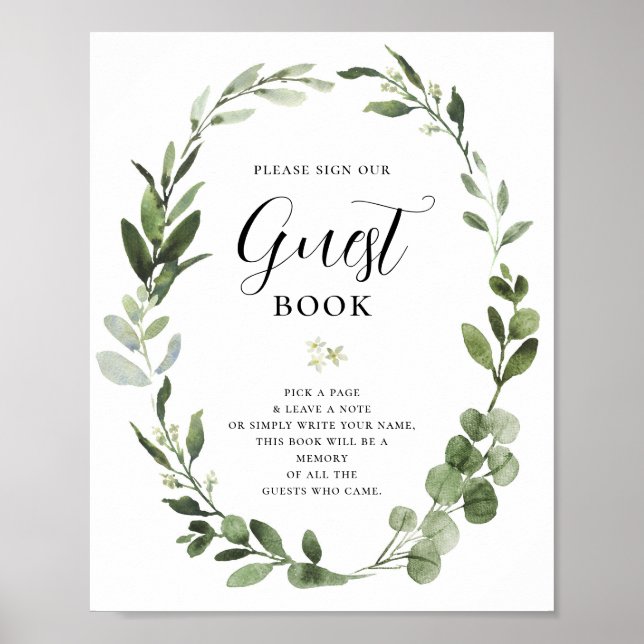 Poster Symbole de la fête du livre d'invité (Devant)