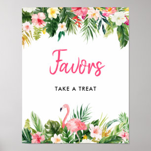 Poster Symbole de la Fête tropicale du Flamant rose de Lu