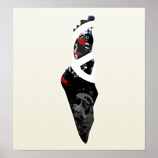 Poster Symbole de la Paix à la mode palestinienne (Devant)