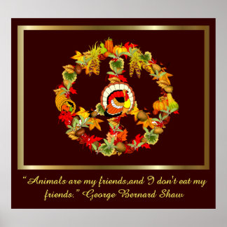 Poster Symbole de la paix Thanksgiving Turquie
