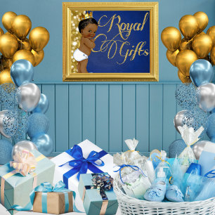 Poster Symbole de la Parties scintillant royale bleue et 