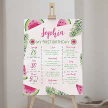 Symbole de la pastèque tropicale 1er anniversaire