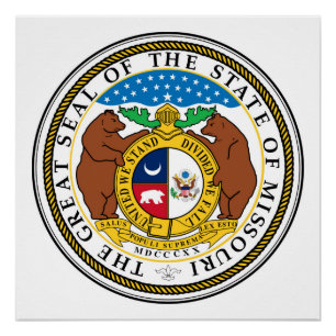 Poster Symbole de la république de l'Amérique du Missouri