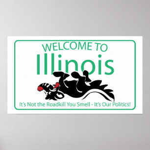 Poster Symbole de la route de l'Illinois