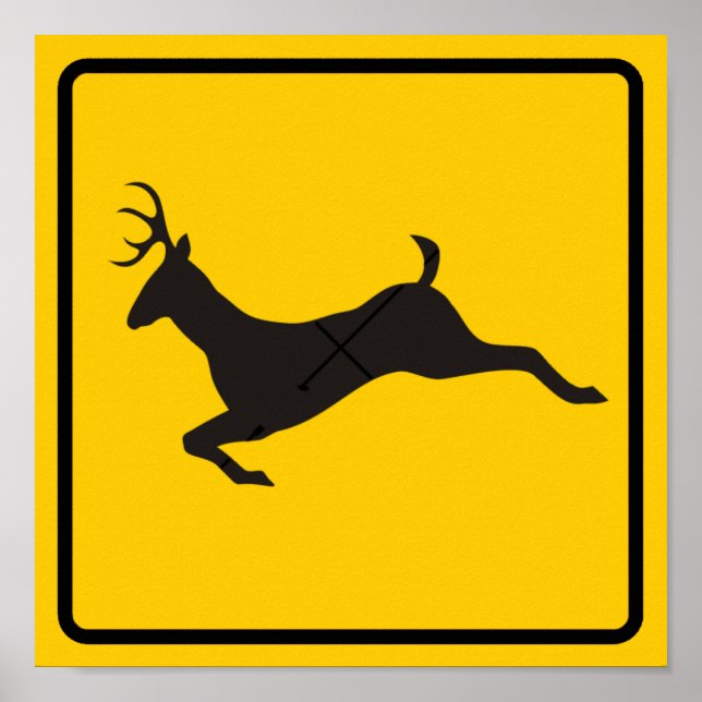 POSTER SYMBOLE DE LA ROUTE DES CERFS (Devant)