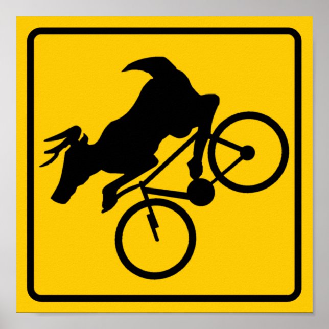 Poster SYMBOLE DE LA ROUTE DES Cerfs À Bicyclette (Devant)