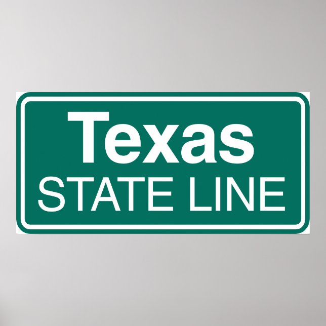 Poster SYMBOLE DE LA ROUTE DU Texas State Line (Devant)