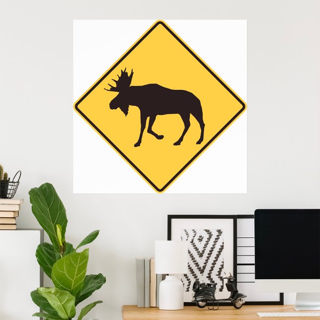 Poster Symbole de la route Moose (Créateur téléchargé)
