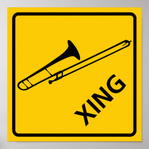 Poster SYMBOLE DE LA ROUTE-PASSAGE DE Trombone