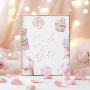 Poster Symbole de la tablette Cartes et cadeaux roses pou