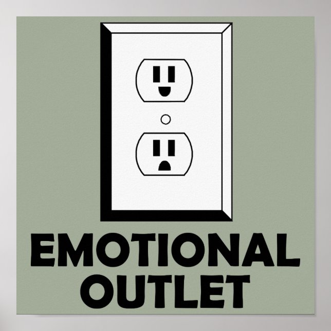 Poster Symbole de l'affiche amusante de l'Outlet émotionn (Devant)
