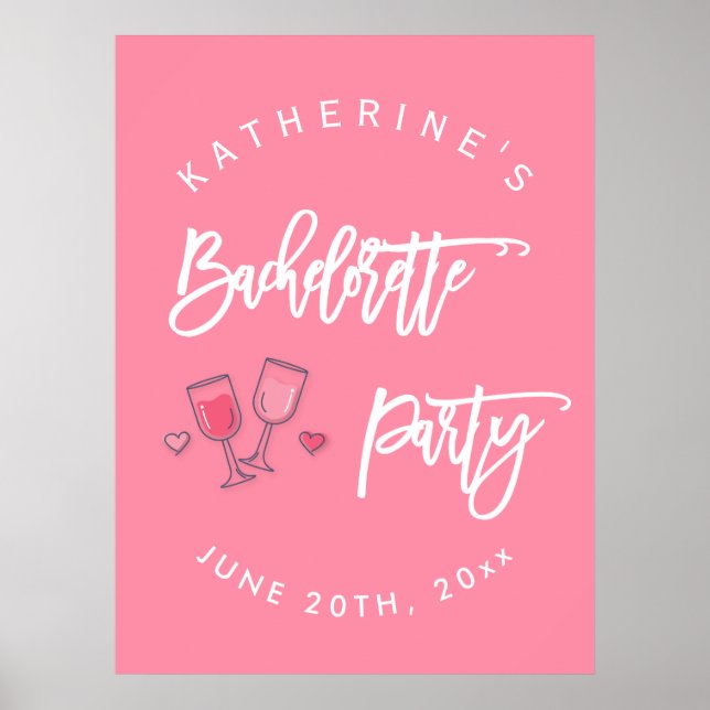 Poster Symbole de l'affiche de la fête de Bachelorette ro (Devant)