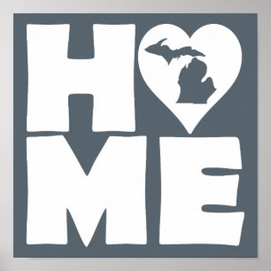 Poster Symbole de l'affiche de l'état du coeur du Michiga