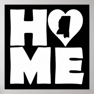 Poster Symbole de l'affiche de l'État du coeur du Mississ