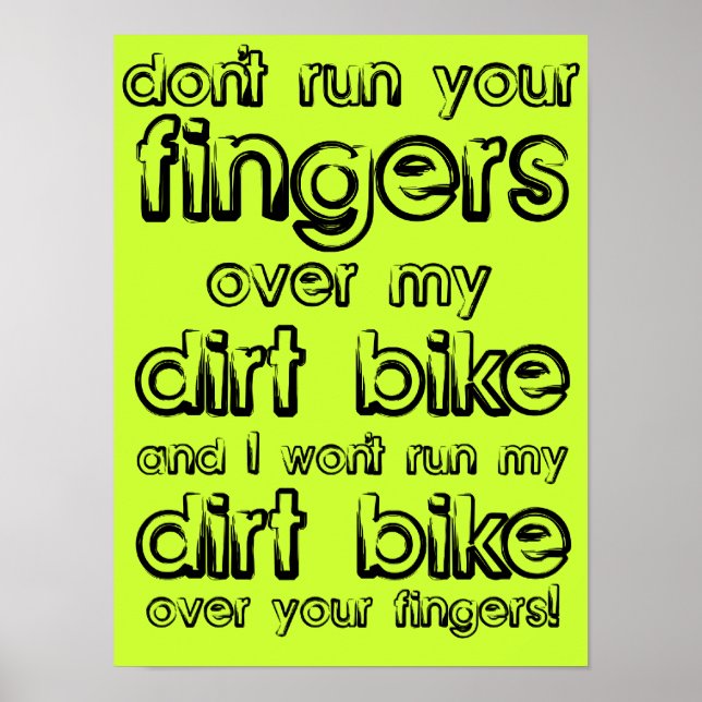 Poster Symbole de l'affiche Dirt Bike Fingny Motocross (Devant)