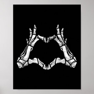 Poster Symbole de l'amour de la main Forme du coeur de l'