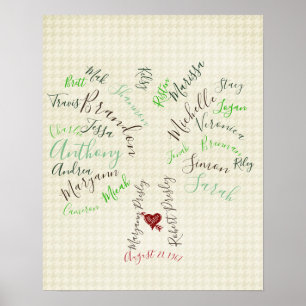 Poster Symbole de l'arbre généalogique, Cadeau grand-pare